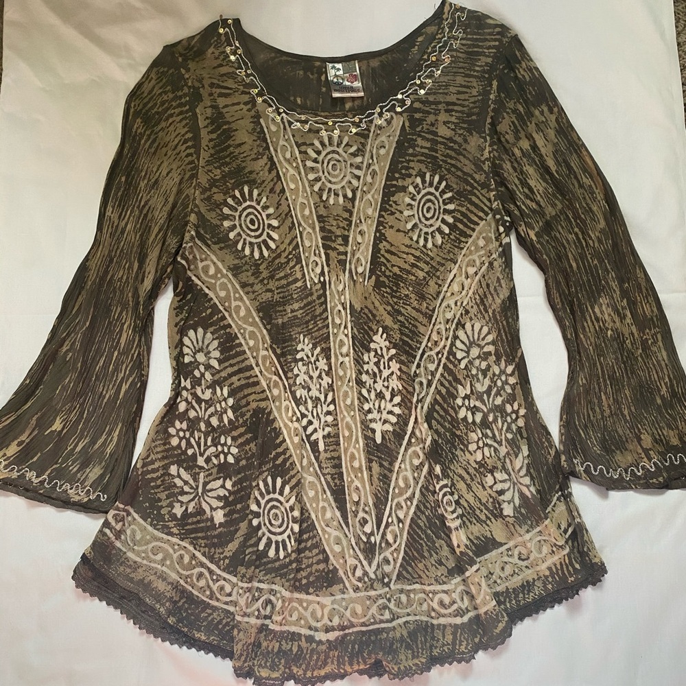 Boho grey tunic